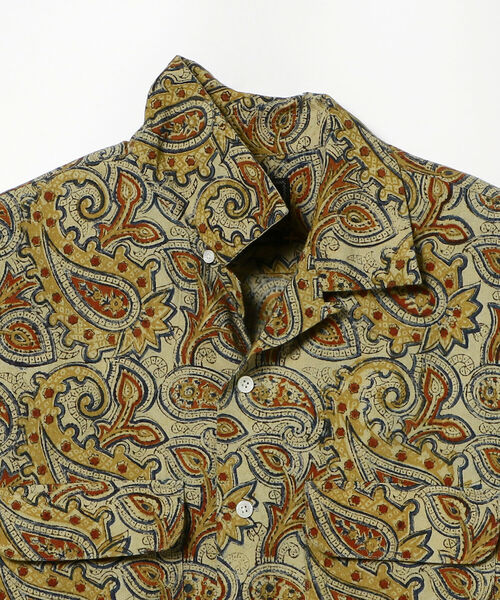 BEAMS PLUS（ビームスプラス）の「BEAMS PLUS / ブロックプリント オープンカラーシャツ（シャツ/ブラウス・メンズ・ベージュ/ブラウン・SMALL/MEDIUM/LARGE/X-LARGE）」の10枚目の写真