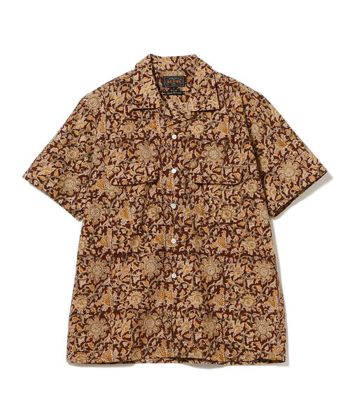 BEAMS PLUS（ビームスプラス）の「BEAMS PLUS / ブロックプリント オープンカラーシャツ（シャツ/ブラウス・メンズ・ベージュ/ブラウン・SMALL/MEDIUM/LARGE/X-LARGE）」の17枚目の写真