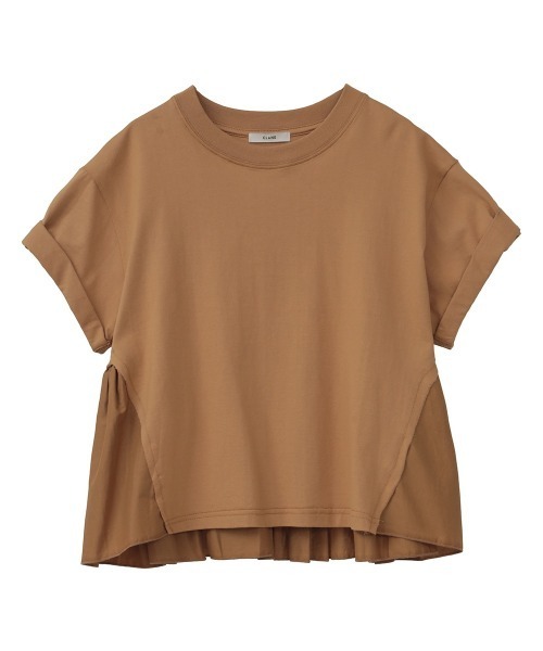 CLANE DESIGN ベージュ フリルシャツ B CLANE（クラネ）の「BIG COLLAR EMBROIDERY TOPS（シャツ