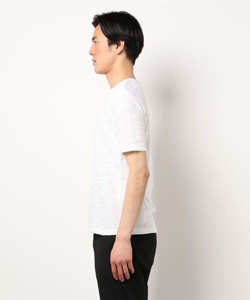 NICOLE CLUB FOR MEN（ニコルクラブフォーメン）の「ブリスタージャカード半袖カットソー（Tシャツ/カットソー・メンズ・ブラック/グレー/ホワイト/その他1/その他2・LARGE/X-LARGE/MEDIUM）」の8枚目の写真