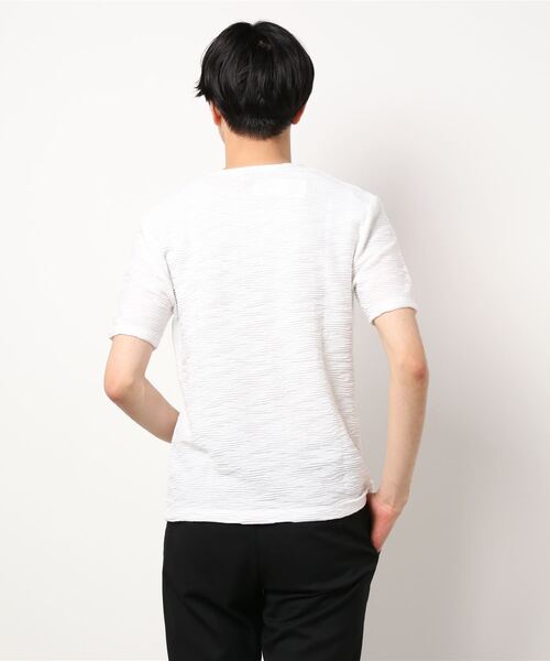 NICOLE CLUB FOR MEN（ニコルクラブフォーメン）の「ブリスタージャカード半袖カットソー（Tシャツ/カットソー・メンズ・ブラック/グレー/ホワイト/その他1/その他2・LARGE/X-LARGE/MEDIUM）」の15枚目の写真