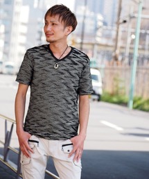 NICOLE CLUB FOR MEN | ブリスタージャカード半袖カットソー(Tシャツ/カットソー)