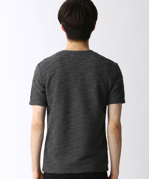 NICOLE CLUB FOR MEN（ニコルクラブフォーメン）の「ブリスタージャカード半袖カットソー（Tシャツ/カットソー・メンズ・ブラック/グレー/ホワイト/その他1/その他2・LARGE/X-LARGE/MEDIUM）」の9枚目の写真