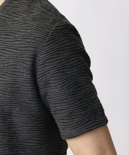 NICOLE CLUB FOR MEN（ニコルクラブフォーメン）の「ブリスタージャカード半袖カットソー（Tシャツ/カットソー・メンズ・ブラック/グレー/ホワイト/その他1/その他2・LARGE/X-LARGE/MEDIUM）」の17枚目の写真