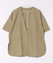 STYLEBLOCK（スタイルブロック）の「リネンタッチオフラインジャケット（ノーカラージャケット）」