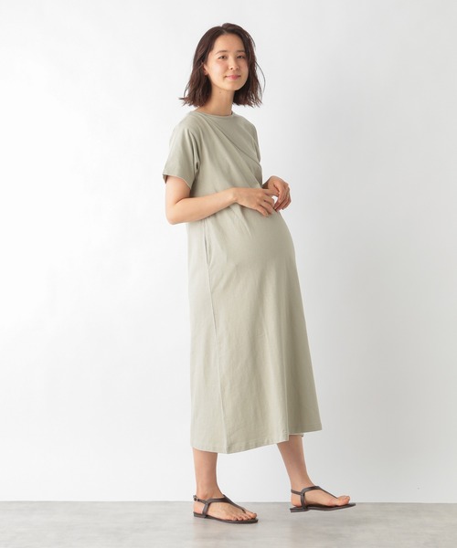 LEPSIM（レプシィム）の「マタニティ／２ＰＳＥＴワンピース　945185（マタニティウェア/グッズ・レディース・グレー/グリーン/グレイッシュベージュ・FREE）」の21枚目の写真