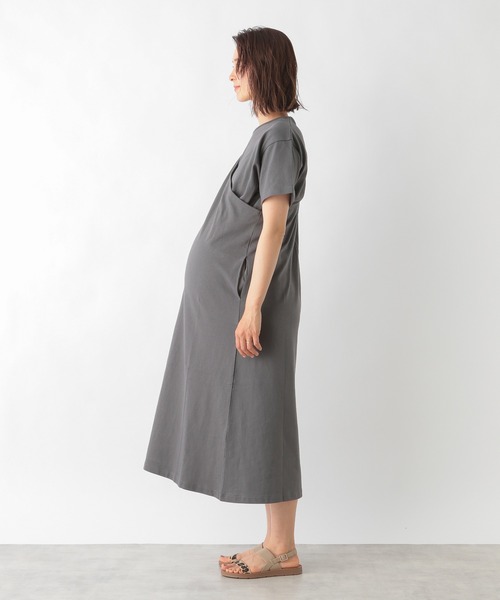 LEPSIM（レプシィム）の「マタニティ／２ＰＳＥＴワンピース　945185（マタニティウェア/グッズ・レディース・グレー/グリーン/グレイッシュベージュ・FREE）」の15枚目の写真