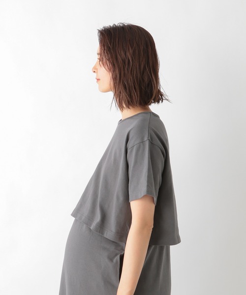 LEPSIM（レプシィム）の「マタニティ／２ＰＳＥＴワンピース　945185（マタニティウェア/グッズ・レディース・グレー/グリーン/グレイッシュベージュ・FREE）」の5枚目の写真