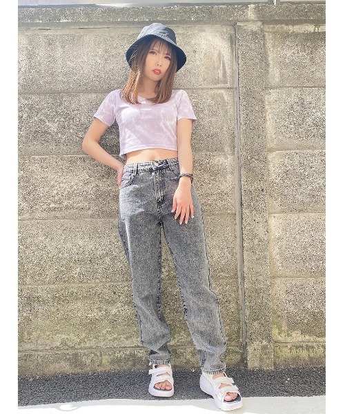 one way（ワンウェイ）の「マムデニム（デニムパンツ・レディース・ベージュ/ブラック系その他/ライトブルー・S/M）」の4枚目の写真