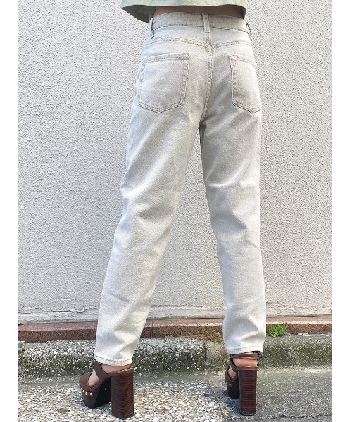 one way（ワンウェイ）の「マムデニム（デニムパンツ・レディース・ベージュ/ブラック系その他/ライトブルー・S/M）」の5枚目の写真