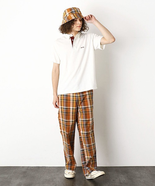Purple&Yellow(パープルアンドイエロー)の「チェック柄 ペインターパンツ(その他パンツ・メンズ・オレンジ/ブルー/キナリ・SMALL/MEDIUM/LARGE/X-SMALL)」の8枚目の写真
