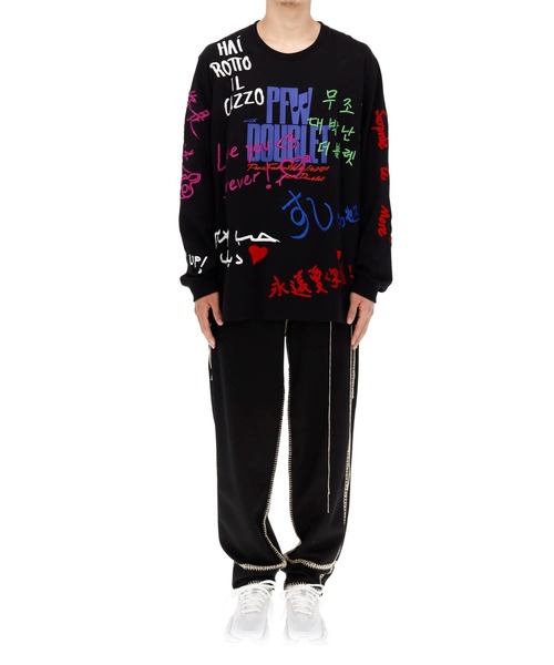 doublet（ダブレット）の「doublet メッセージエンブロイダリーロングスリーブTシャツ（Tシャツ/カットソー・メンズ・ブラック・MEDIUM）」の5枚目の写真