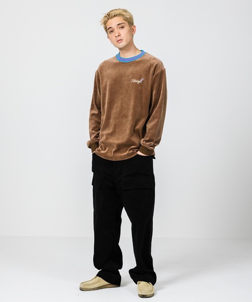 XLARGE（エクストララージ）の「VELOUR L/S TEE（Tシャツ/カットソー・メンズ・ブラック/ブラウン/グリーン・XL/M/L/S）」の9枚目の写真