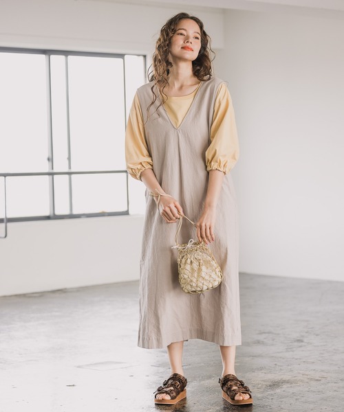 niko and...（ニコアンド）の「オリジナルメッシュ巾着ショルダーバッグ（ショルダーバッグ・レディース・ブラック/グレー/オフホワイト/オレンジ/キャメル・0）」の9枚目の写真