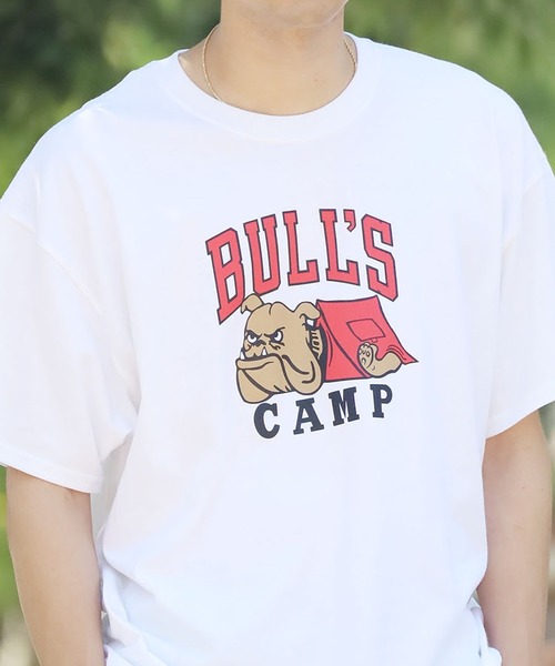 O.K.（オーケー）の「O.K./オーケー ブルドッグ Tシャツ/半袖Tシャツ（Tシャツ/カットソー・メンズ・ホワイト/ブラック/レッド/ナチュラル・M/L/XL）」の2枚目の写真