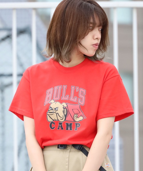 O.K.（オーケー）の「O.K./オーケー ブルドッグ Tシャツ/半袖Tシャツ（Tシャツ/カットソー・メンズ・ホワイト/ブラック/レッド/ナチュラル・M/L/XL）」の21枚目の写真