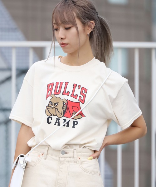 O.K.（オーケー）の「O.K./オーケー ブルドッグ Tシャツ/半袖Tシャツ（Tシャツ/カットソー・メンズ・ホワイト/ブラック/レッド/ナチュラル・M/L/XL）」の20枚目の写真