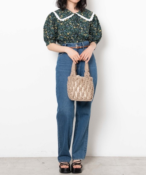 WEGO（ウィゴー）の「WEGO/レースビッグシルエット襟ショートブラウス（シャツ/ブラウス・レディース・インディゴブルー/その他1・FREE）」の15枚目の写真