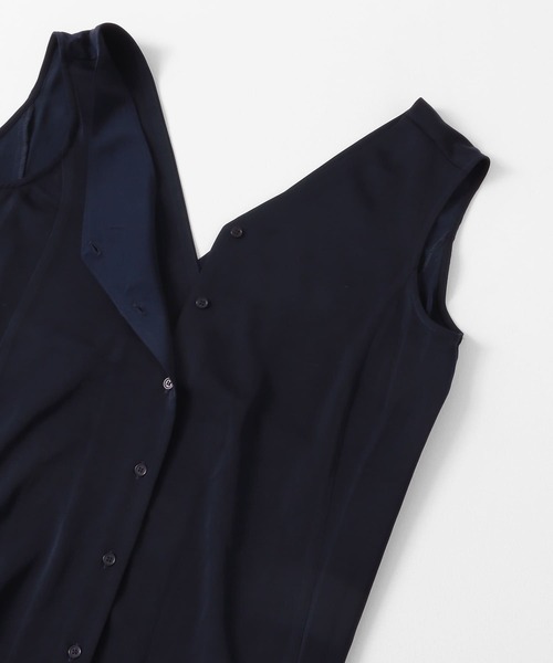 ITEMS URBANRESEARCH（アイテムズ アーバンリサーチ）の「Vネックマキシワンピース（ワンピース・レディース・グレー/グレー系その他/ネイビー・FREE）」の7枚目の写真