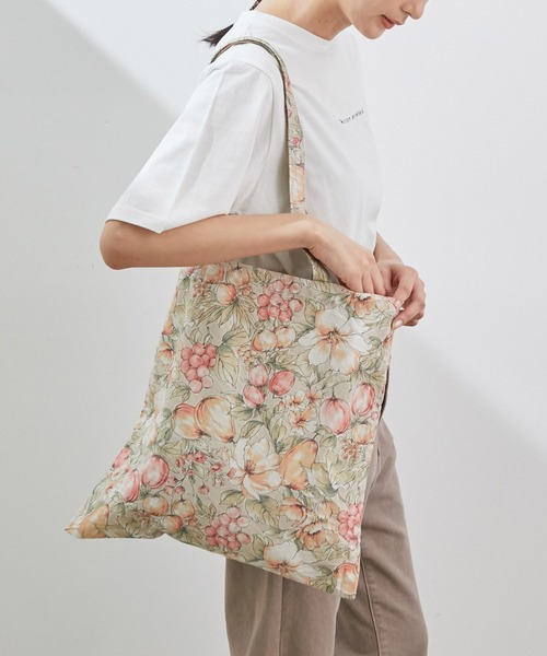 ROPE' PICNIC（ロペピクニック）の「リネン混ヴィンテージライクフルーツプリントトートバッグ（トートバッグ）」 WEAR
