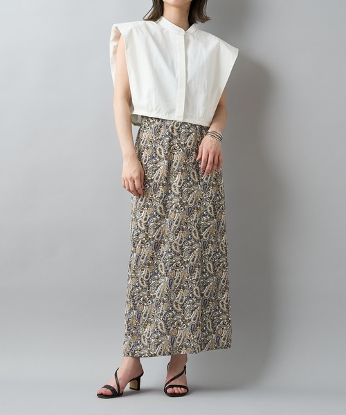 CIAOPANIC（チャオパニック）の「ペイズリーハイウエストスカート（スカート・レディース・アイボリー/ネイビー・FREE）」の9枚目の写真