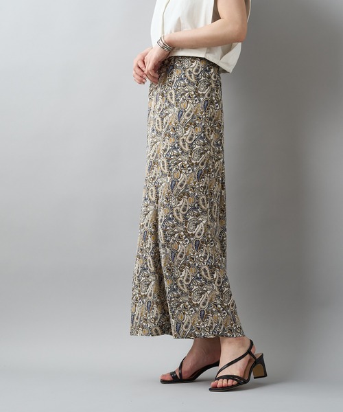 CIAOPANIC（チャオパニック）の「ペイズリーハイウエストスカート（スカート・レディース・アイボリー/ネイビー・FREE）」の12枚目の写真