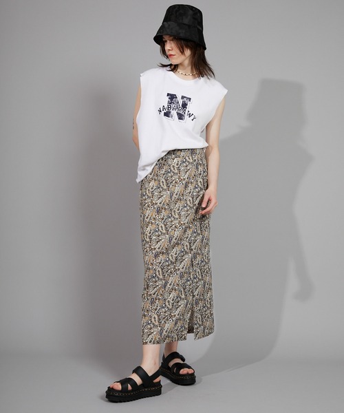 CIAOPANIC（チャオパニック）の「ペイズリーハイウエストスカート（スカート・レディース・アイボリー/ネイビー・FREE）」の18枚目の写真