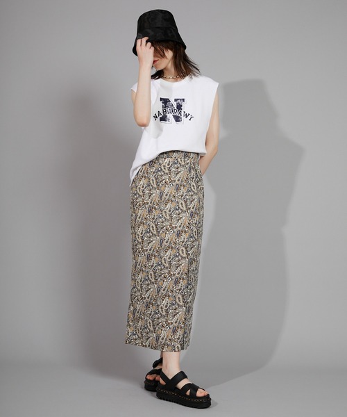 CIAOPANIC（チャオパニック）の「ペイズリーハイウエストスカート（スカート・レディース・アイボリー/ネイビー・FREE）」の20枚目の写真