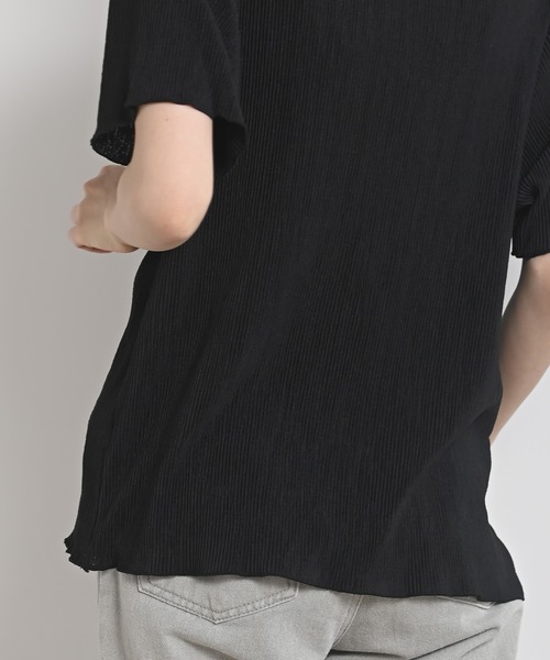 rps（アールピーエス）の「ワッシャーハイネック五分袖プルオーバー（Tシャツ/カットソー・レディース・ブラック/ベージュ/オフホワイト/ミント/モカ・M-L）」の18枚目の写真