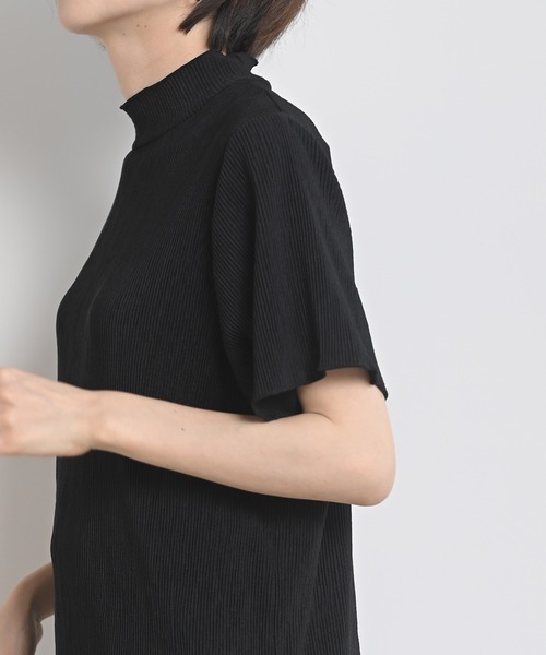 rps（アールピーエス）の「ワッシャーハイネック五分袖プルオーバー（Tシャツ/カットソー・レディース・ブラック/ベージュ/オフホワイト/ミント/モカ・M-L）」の21枚目の写真