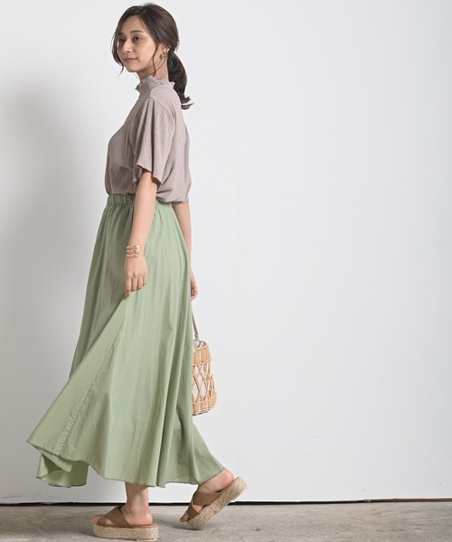 rps（アールピーエス）の「ワッシャーハイネック五分袖プルオーバー（Tシャツ/カットソー・レディース・ブラック/ベージュ/オフホワイト/ミント/モカ・M-L）」の22枚目の写真