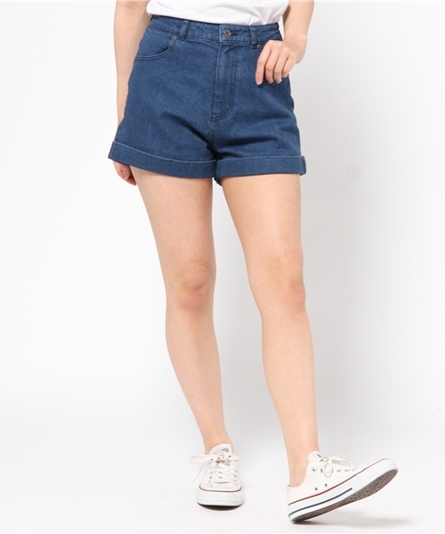 WEGO（ウィゴー）の「WEGO/ハイウエストデニムショーツ（デニムパンツ・レディース・ホワイト/インディゴブルー/ダークインディゴブルー/ネイビー・MEDIUM/LARGE）」の18枚目の写真