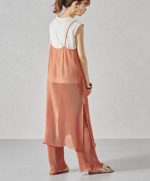 acro（アクロ）の「シアーミニプリーツキャミワンピース/AC1054（ワンピース・レディース・オレンジ/グリーン/パープル・ﾌﾘ-）」の11枚目の写真