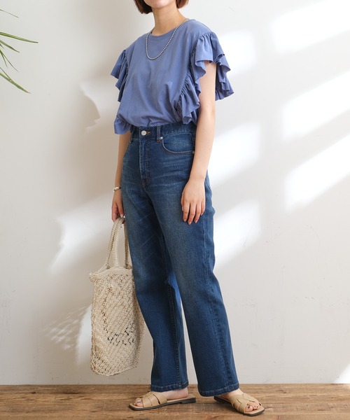 CIAOPANIC TYPY(チャオパニックティピー)の「【ZOZOTOWN限定】フリルスリーブTee(Tシャツ/カットソー・レディース・ホワイト/グリーン/サックスブルー/ブラック・ONE SIZE)」の19枚目の写真