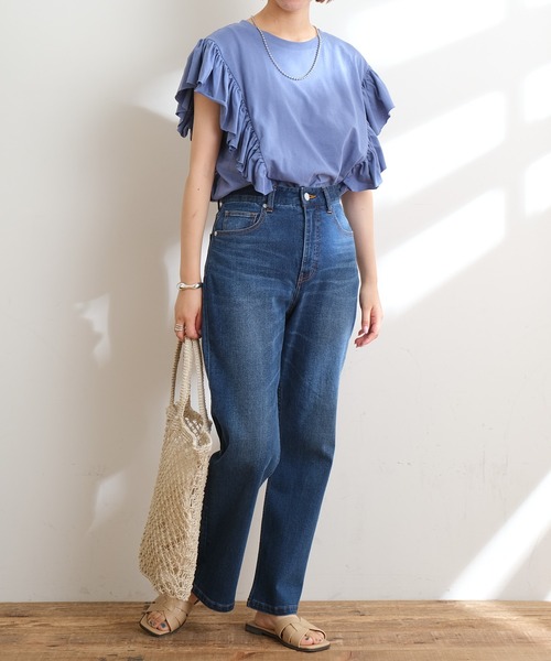 CIAOPANIC TYPY(チャオパニックティピー)の「【ZOZOTOWN限定】フリルスリーブTee(Tシャツ/カットソー・レディース・ホワイト/グリーン/サックスブルー/ブラック・ONE SIZE)」の20枚目の写真