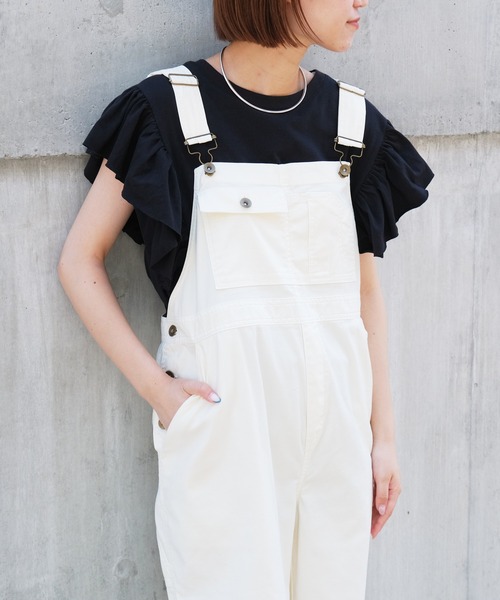 CIAOPANIC TYPY(チャオパニックティピー)の「【ZOZOTOWN限定】フリルスリーブTee(Tシャツ/カットソー・レディース・ホワイト/グリーン/サックスブルー/ブラック・ONE SIZE)」の9枚目の写真