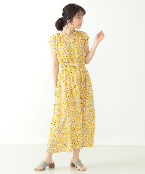 シャーリングワンピース ワンピース Beams Heart 花柄 ワンピース 花柄 Beams Beams Heart ビームス ハート のファッション