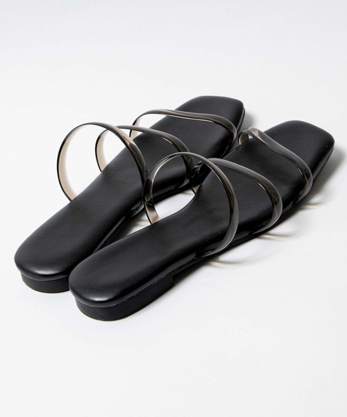 WEGO（ウィゴー）の「WEGO/チューブデザインフラットサンダル（サンダル・レディース・サックスブルー/その他1/ホワイト系その他/ブラック/ベージュ・LARGE/MEDIUM）」の13枚目の写真