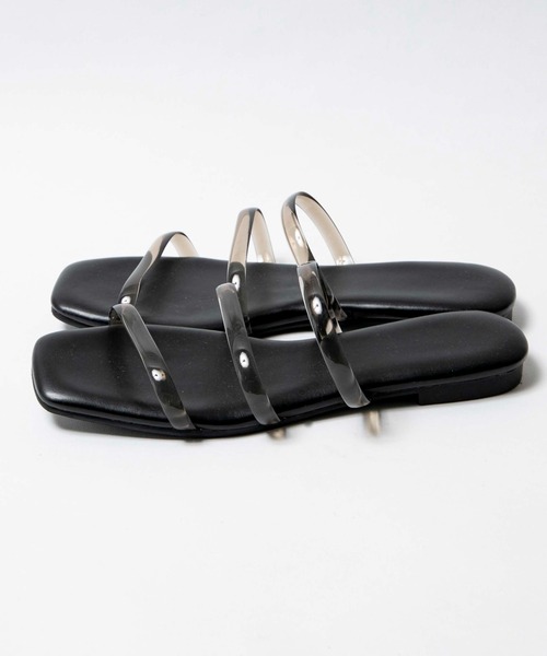 WEGO（ウィゴー）の「WEGO/チューブデザインフラットサンダル（サンダル・レディース・サックスブルー/その他1/ホワイト系その他/ブラック/ベージュ・LARGE/MEDIUM）」の14枚目の写真