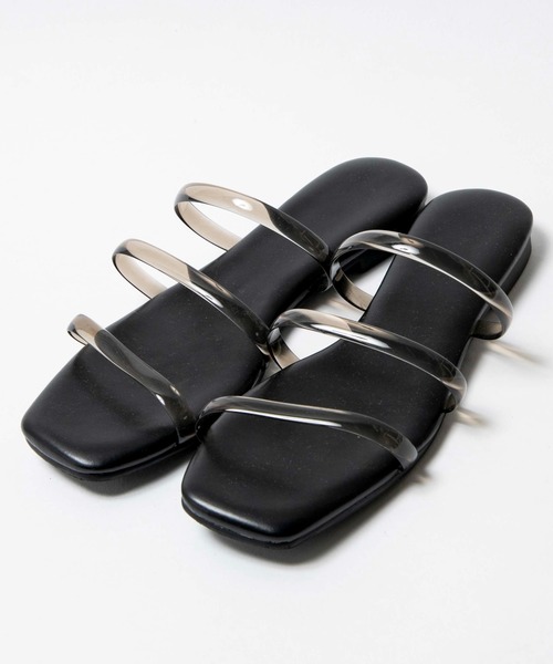 WEGO（ウィゴー）の「WEGO/チューブデザインフラットサンダル（サンダル・レディース・サックスブルー/その他1/ホワイト系その他/ブラック/ベージュ・LARGE/MEDIUM）」の10枚目の写真