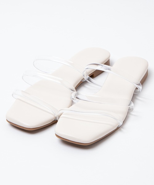 WEGO（ウィゴー）の「WEGO/チューブデザインフラットサンダル（サンダル・レディース・サックスブルー/その他1/ホワイト系その他/ブラック/ベージュ・LARGE/MEDIUM）」の6枚目の写真