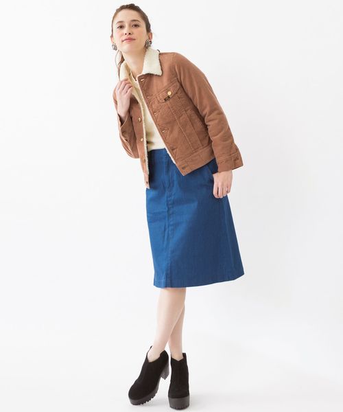 Another Edition（アナザーエディション）の「AE×LEEコーデュロイボアジャケット/BC ae×Lee CORD BOA JKT◆（ブルゾン・レディース・ベージュ/ライトピンク・MEDIUM/SMALL）」の4枚目の写真