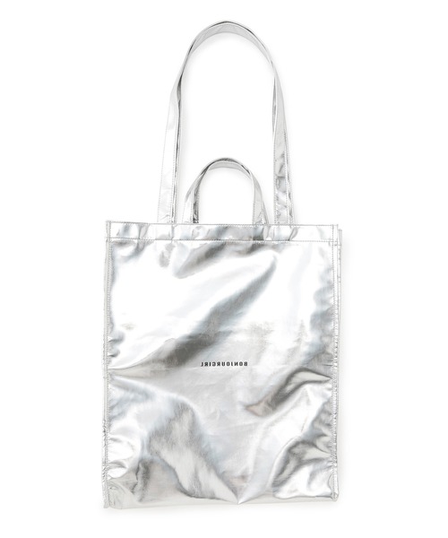 Bonjour Girl(ボンジュールガール)の「2WAY フェイクレザートート(トートバッグ・レディース・ホワイト/ブラック/シルバー・FREE)」の3枚目の写真