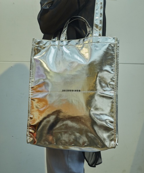 Bonjour Girl(ボンジュールガール)の「2WAY フェイクレザートート(トートバッグ・レディース・ホワイト/ブラック/シルバー・FREE)」の12枚目の写真