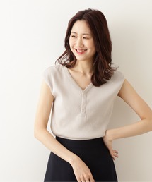 NATURAL BEAUTY BASIC | ２ＷＡＹテレコフレンチスリーブ(Tシャツ/カットソー)