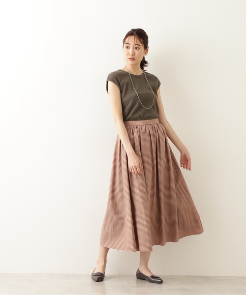 NATURAL BEAUTY BASIC（ナチュラルビューティーベーシック）の「２ＷＡＹテレコフレンチスリーブ（Tシャツ/カットソー・レディース・グレー系その他/ベージュ/イエロー・MEDIUM）」の21枚目の写真