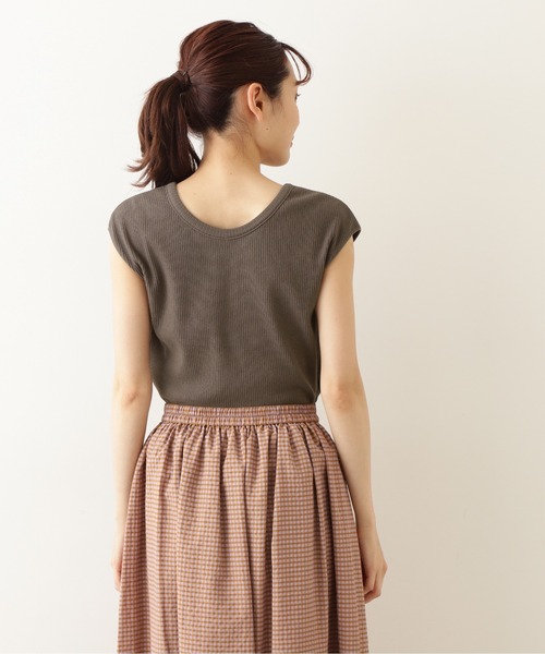 NATURAL BEAUTY BASIC（ナチュラルビューティーベーシック）の「２ＷＡＹテレコフレンチスリーブ（Tシャツ/カットソー・レディース・グレー系その他/ベージュ/イエロー・MEDIUM）」の12枚目の写真