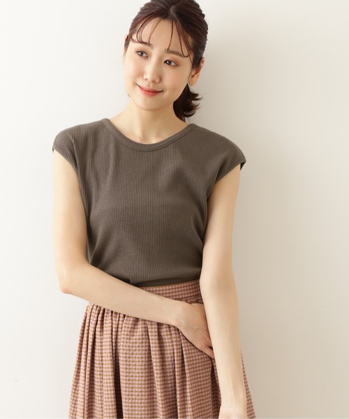 NATURAL BEAUTY BASIC（ナチュラルビューティーベーシック）の「２ＷＡＹテレコフレンチスリーブ（Tシャツ/カットソー・レディース・グレー系その他/ベージュ/イエロー・MEDIUM）」の5枚目の写真