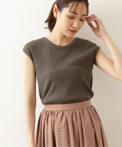 NATURAL BEAUTY BASIC（ナチュラルビューティーベーシック）の「２ＷＡＹテレコフレンチスリーブ（Tシャツ/カットソー・レディース・グレー系その他/ベージュ/イエロー・MEDIUM）」の10枚目の写真