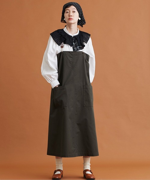 Malle（マル）の「malle 高密度コンパクトチノ サロペットスカート